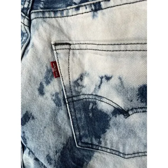 Levis 501 Button Fly Jeans White Oak Cone Denim Acid Wash Tag Size 32/30 - Picture 6 of 11